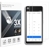 DuroShield Tempered Glass Screen Protector for Square Handheld Portable POS Device 6.2-Inch Display 9H+ Hardness with Aluminum Reinforcement [2 Pack] (Clear)