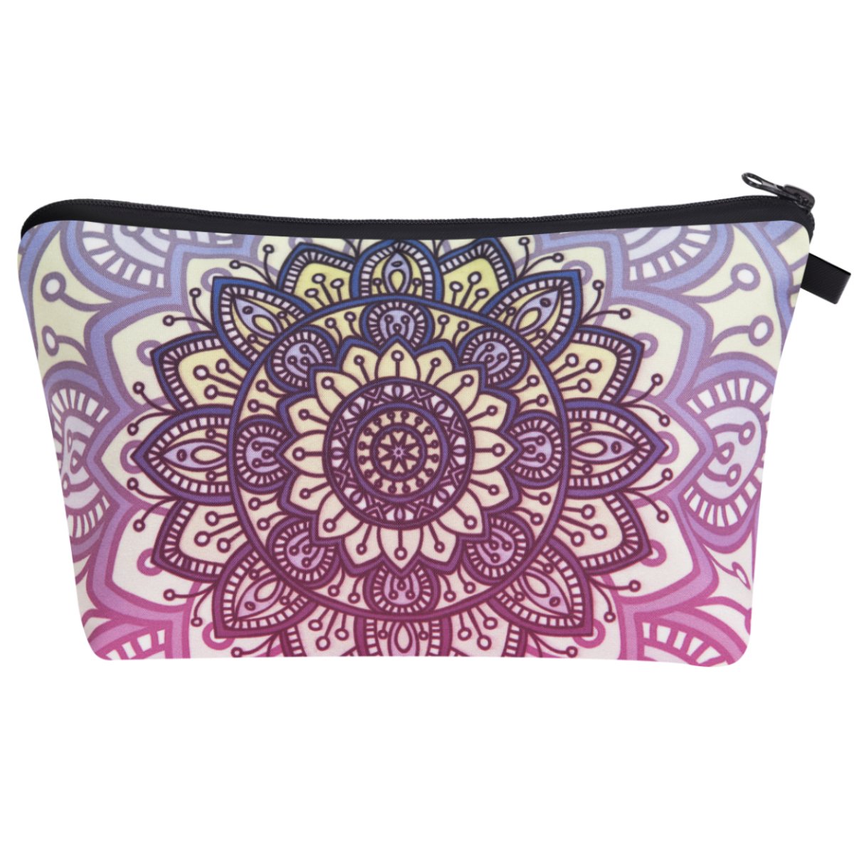 PREMYO Make-Up Pouch Cosmetic Bag Toiletry All Over Printed Design Mandala Fits in Handbag Ideal for Essentials Traveling Suitable as Pencil Case