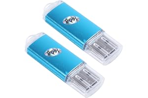 Bloepum 2X USB Memory Stick Flash Pen Drive U Disk for PC TV Color:Blue Capacity:16GB