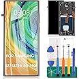 OLED For S22 Ultra 5G Screen Replacement for Samsung Galaxy S22 Ultra 5G LCD for Samsung S22 Ultra 5G Display SM-S908 SM-S908B Digitizer Touch Screen Assembly Repair Kits with Frame (With Fingerprint)