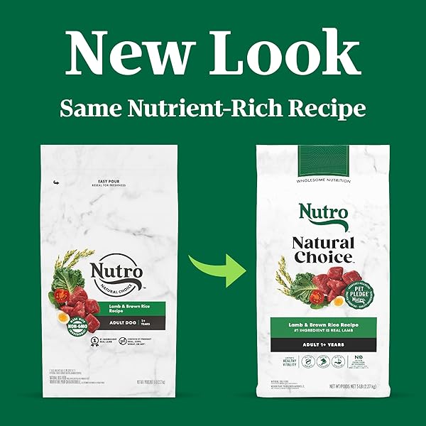 NUTRO NATURAL CHOICE DRY DOG FOOD, ADULT DOG FOOD DRY LAMB AND BROWN RICE RECIPE, 5 LBS.
