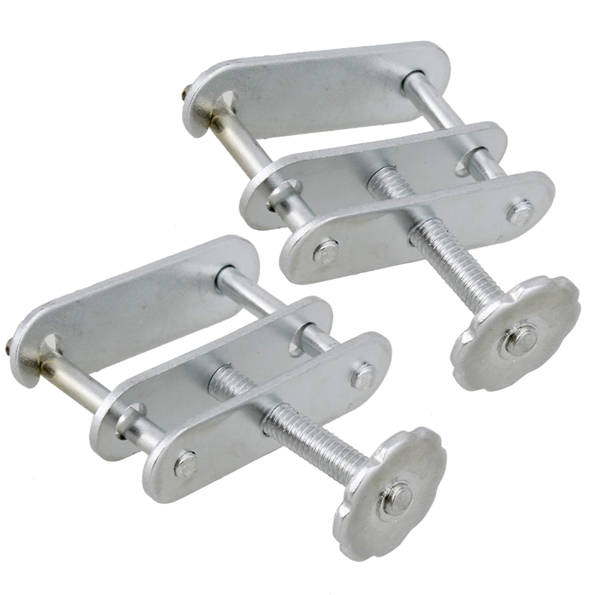 BQLZR Lab Metal Closed Jaw Compressor Screw Clamp Tubing with 3/8" Knurled Thumb Screw Pack of 2