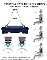 Travel Ease Ergonomic Lumbar Support Cushion Memory Foam DarkBlue view 6