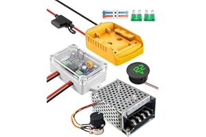 UTKFHT Power Wheel Battery Adapter Kit Compatible with Dewalt 18V 20V Battery, Power Wheel Conversion Kit with Low Voltage Protector Voltage Regulator for DW DIY Controlled Truck Robotics Car Toys