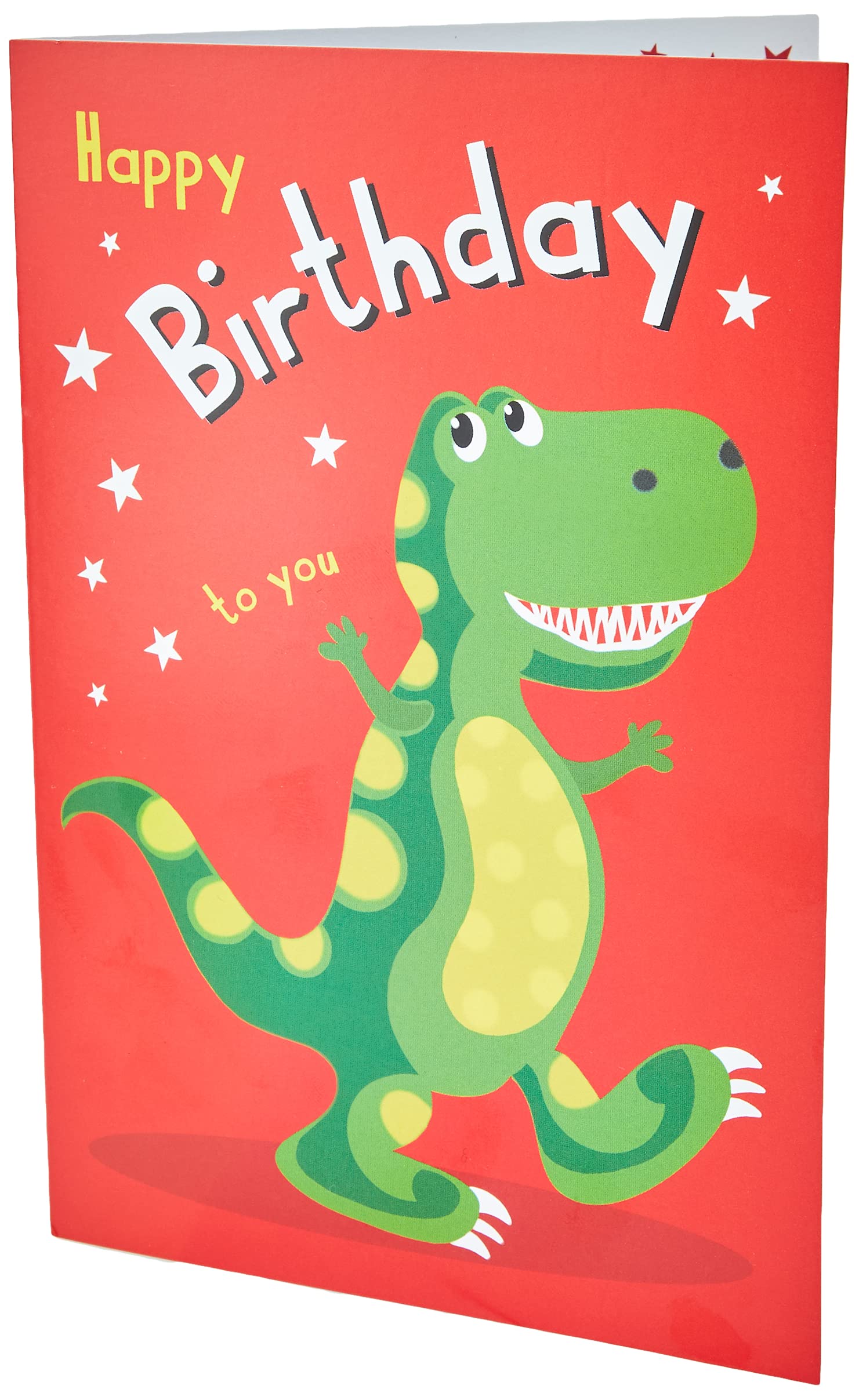 Piccadilly Greetings Group Ltd Dinosaur Birthday Card - for Boys,red|yellow,7 x 5 Inches
