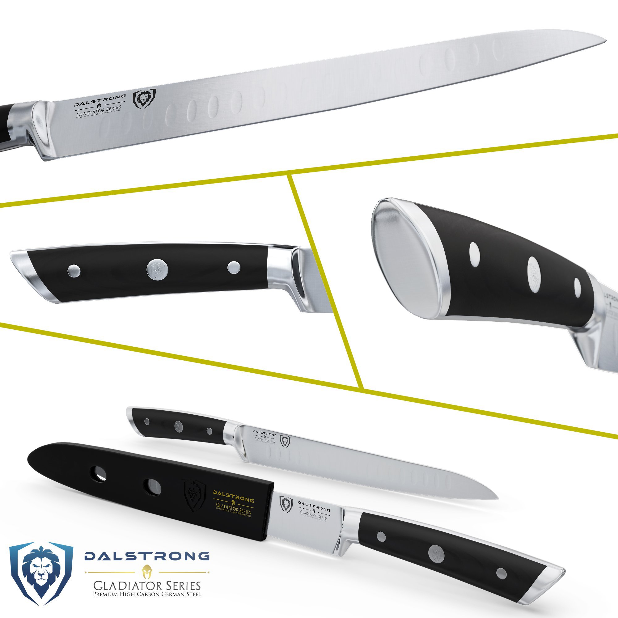 DALSTRONG Carving Knife Fork Set Gladiator Series German HC Steel