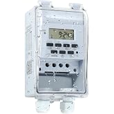 Goldlife Waterproof Programmable Timer Switch for Outdoor Indoor, Heavy Duty KG316T-F Digital Program Timer Controller 20 ON/Off Cycle 7-Day and 24-Hour 40A 110V, for Christmas/Light/Fountain Aerator