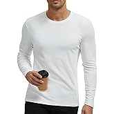 MISS MOLY Men's Long Sleeve Shirts Thermal Underwear Crew Neck T-Shirt Slim Fit Sweater Pullover Cold Top