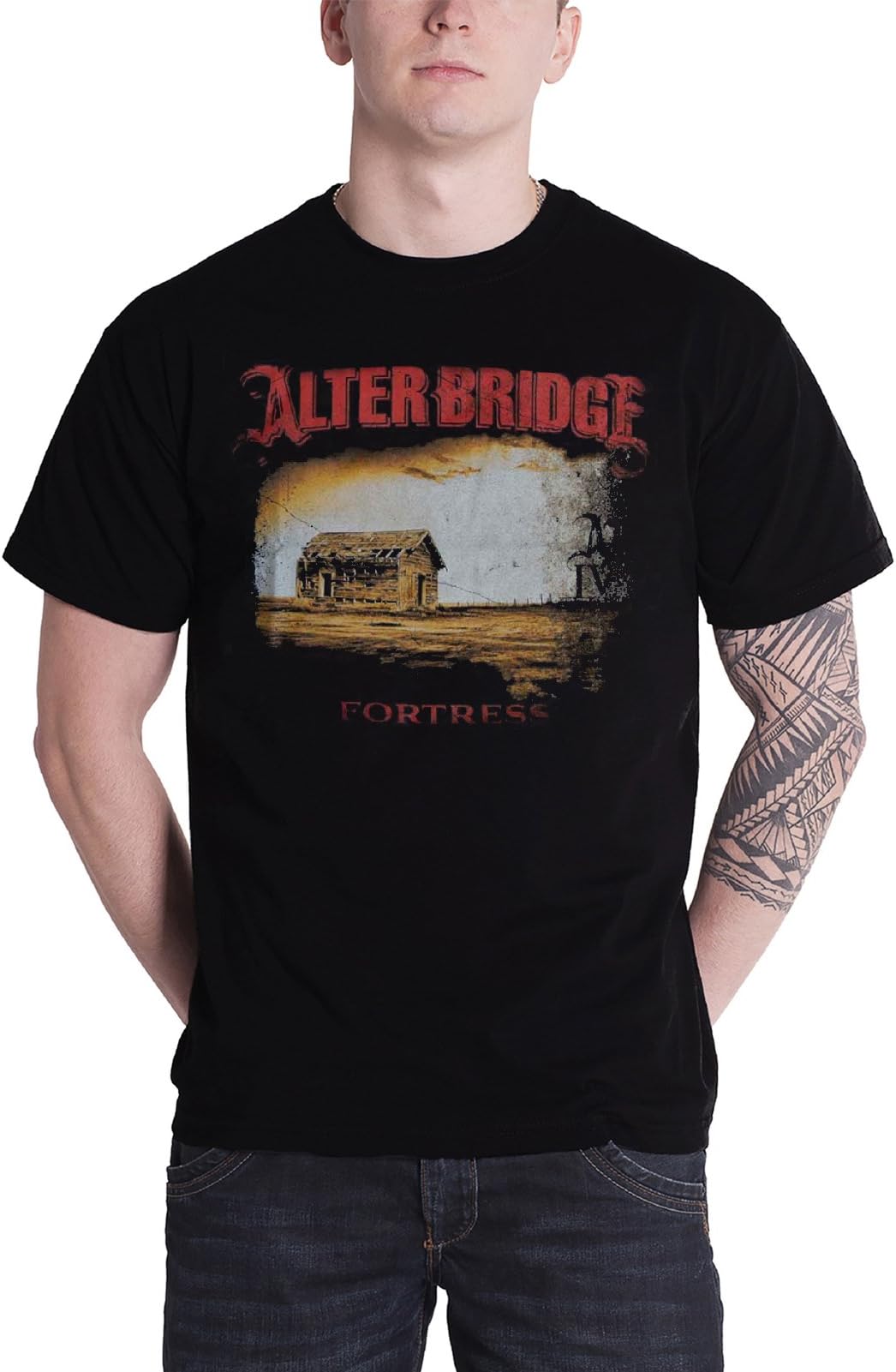 Alter Bridge T Shirt Fortress Band Logo Official Mens Black