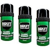 Brut Round Solid Deodorant For Men, 2.7 oz (Pack of 3)