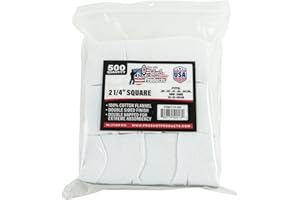 PRO-SHOT PRODUCTS Pro-Shot Premium Gun Cleaning Patches – 100% Cotton Flannel, Superior Weave Technology, Double-Napped for Maximum Absorbency – Lint-Free, Solvent Ready, Caliber Fits - Made in USA