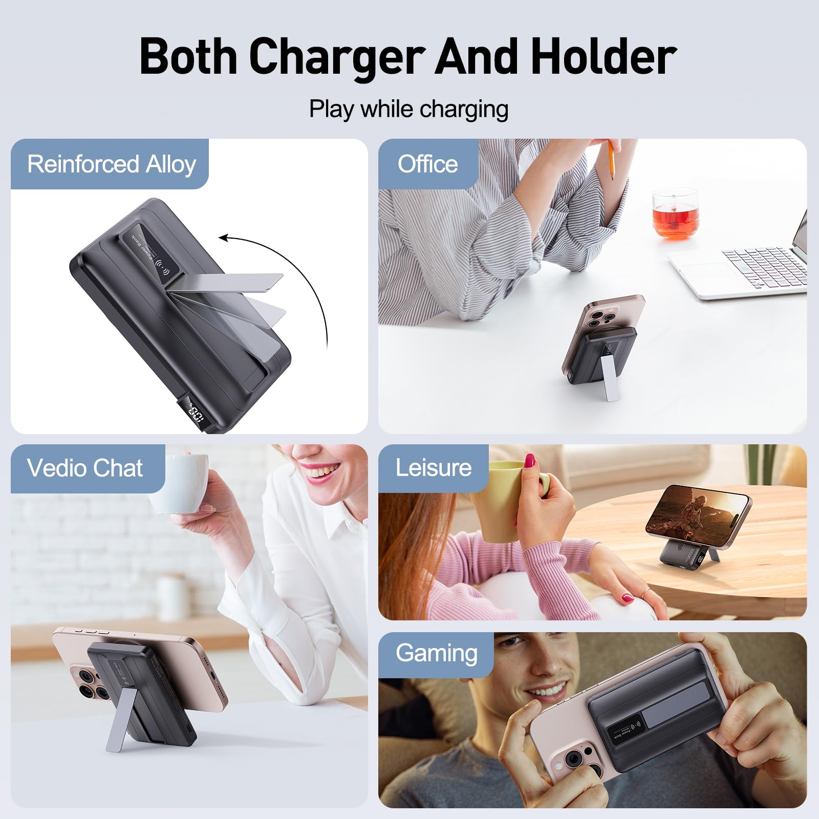 2025 Latest Magnetic Wireless Portable Charger Power Bank - 10000mAh Mag-Safe 22.5W PD Fast Max Charging with Built-in LED Display, Magnetic Battery Pack for iPhone 16/15/14/13/12/Pro/Mini/Pro Max