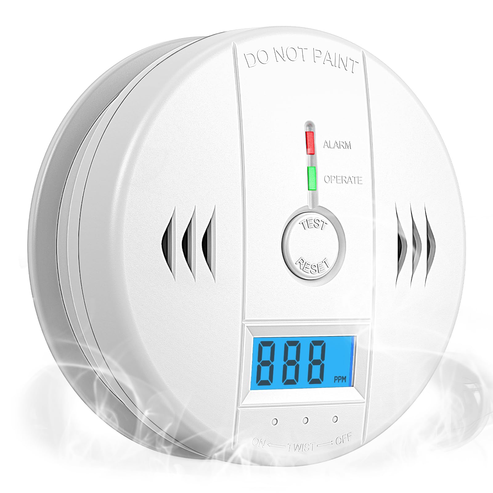 Photo 1 of Carbon Monoxide Detectors, CO Detector Battery Powered, Carbon Monoxide Alarm with Sensitive CO Sensor, LCD Display and Sound Warning for Home, Bedroom, Kitchen