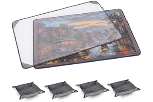 MINNE BABY Kidoodler Jigsaw Puzzle Board with Cover & Sorting Trays | 33x22 Portable Puzzle Mat for 1000 pcs with 4 Foldable Sorting Trays | 4mm Reinforced Hardboard | Non-Slip Surface | Blue