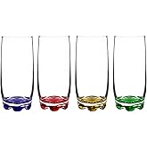 Vibrant Splash Water/Beverage Highball Glasses, 13.25 Ounce - Set of 4