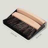 ENA Living Mini Dustpan and Brush Set Beech Wood Steel Horsehair view 6