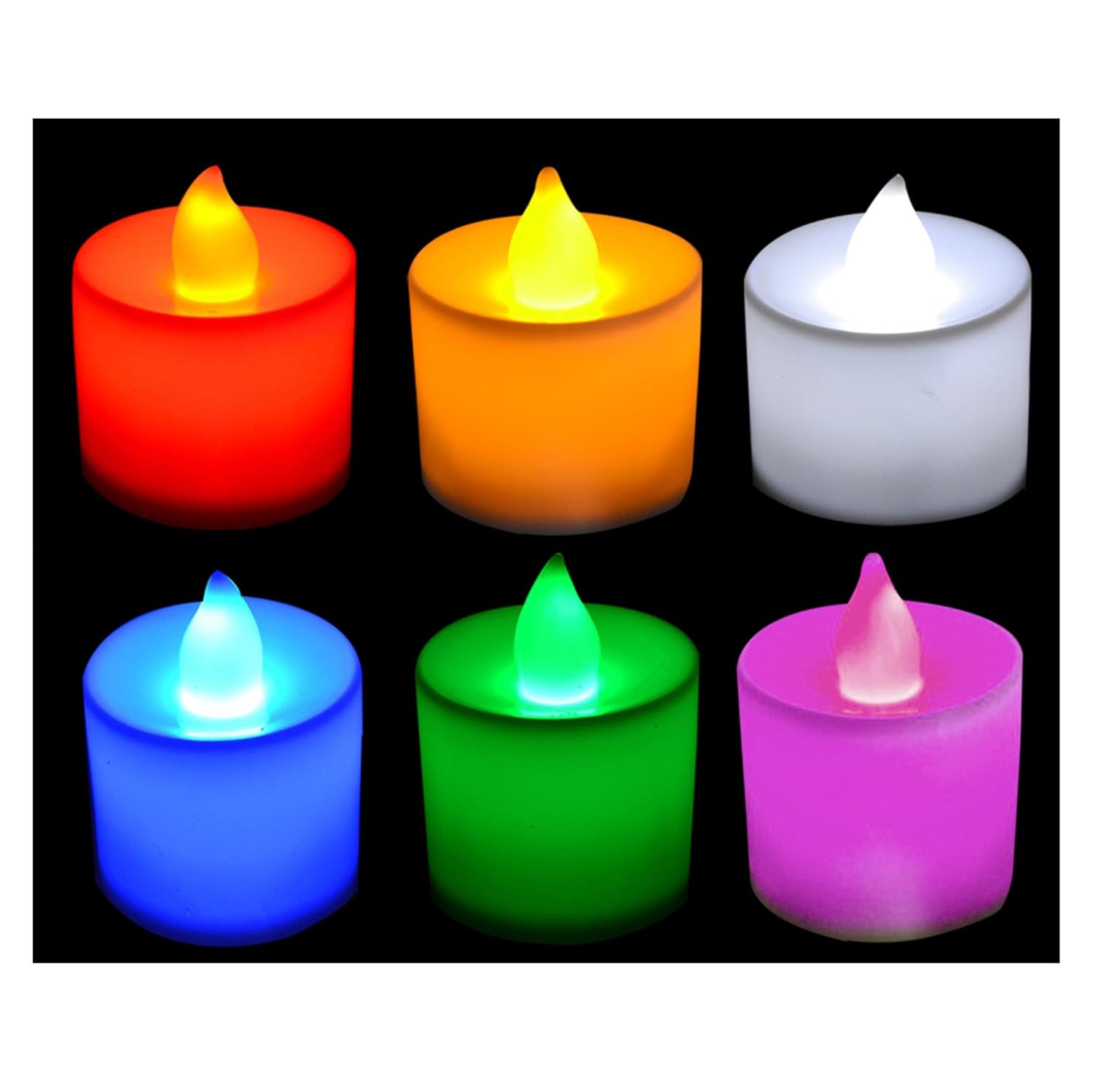 Buy Emazing Multicolor Battery Operated LED Diya(Light) Pack of 6