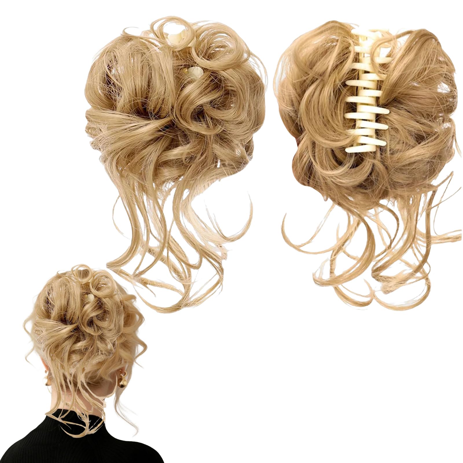 Hair Extensions Messy Bun Hair Piece Tousled Updo Hair Buns Hairpiece for Women Synthetic Donut Accessories Scrunchies 0219