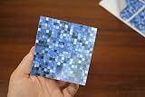 Tile Style Decals 6x6 inch Blue Tile Stickers 48pc Kitchen Bathroom Peel Stick view 4
