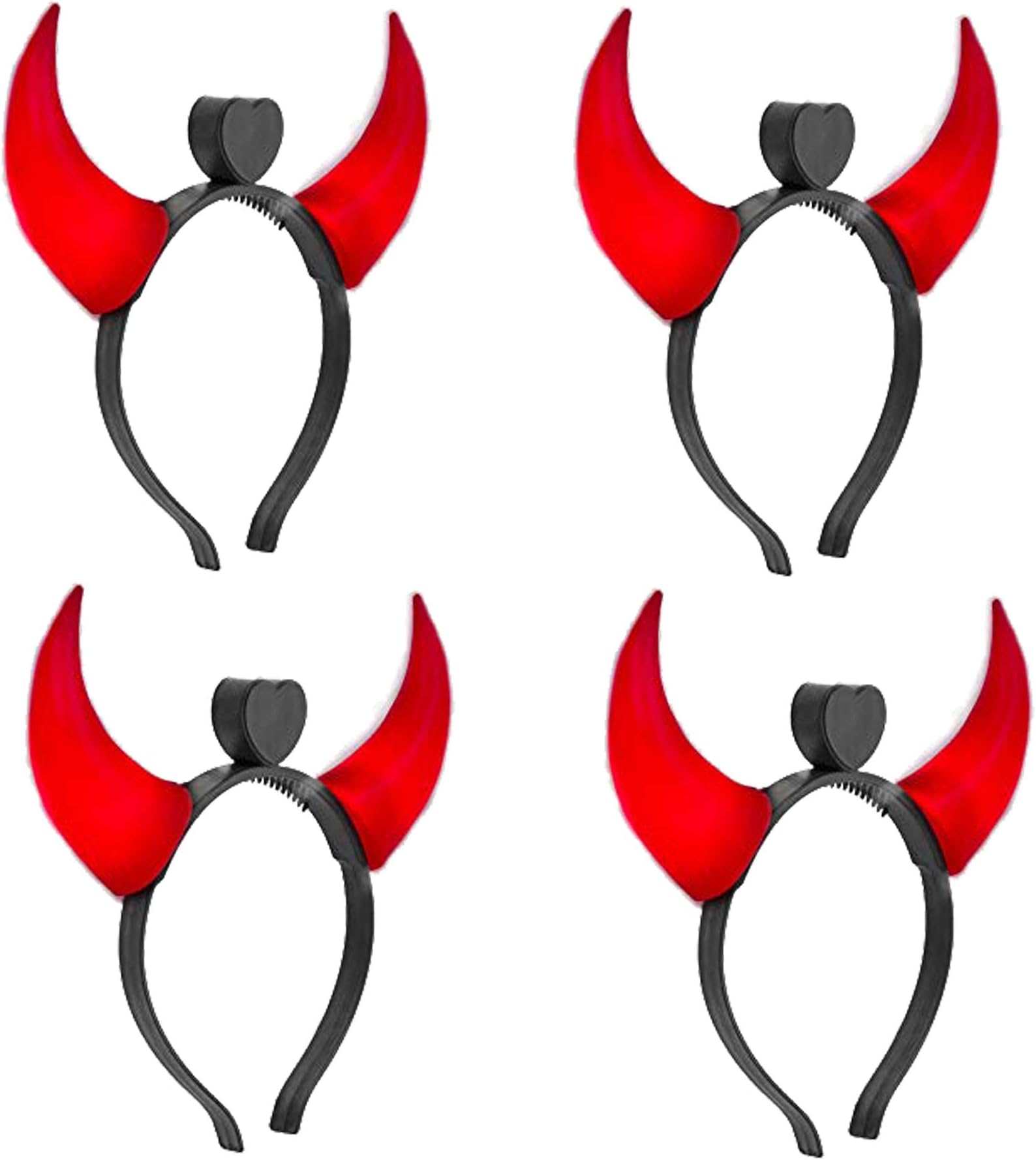 Evisha LED Light Devil Horns/Headband/Hairband/Party Prop/Halloween Party Prop/Adult Party Prop (Set of 3) Headband