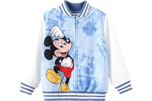 Disney Minnie Mickey Stitch Princess Frozen Elsa Jacket Lightweight Zip up Fall Clothes Classic Sweatshirt 2-14 Years
