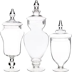 Amazon.com: Palais Glassware Clear Glass Apothecary Jars ...