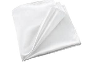 Qancekoo 2 PCS Men's Pocket Square Handkerchiefs Solid Color Tuxedos Hanky Prom Suit Hankies for Wedding, Groom, Formal Event