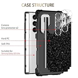 LONTECT for Galaxy S23 Ultra Case with 2 Camera