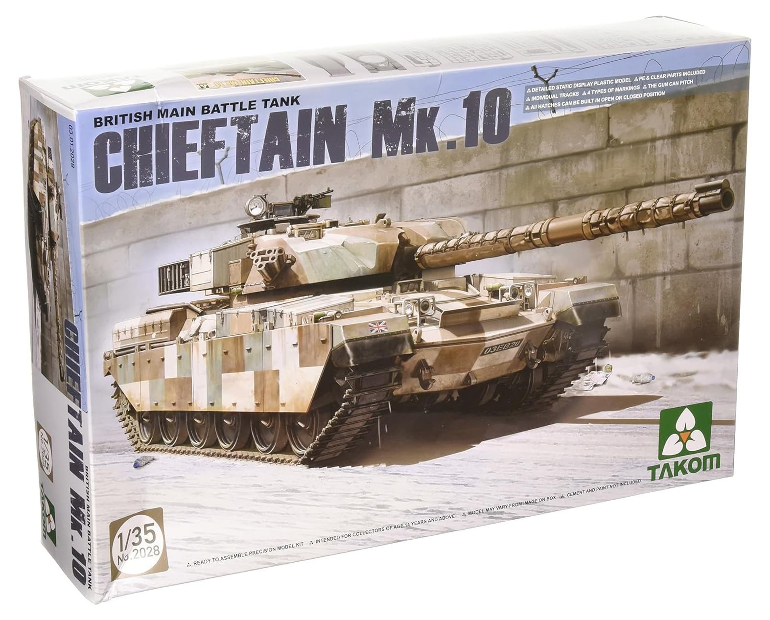 TAKOM Tak 2028 – Model Kit British Main Battle Tank Chieftain Mk. 10
