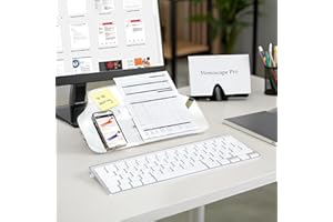 VU RYTE MemoScape PRO Adjustable in-Line Document Copy Holder for Desk - Help Boost Productivity and Reduce Neck Strain - Paper Holder Stand for Desk - Office & Home Organization Accessory - Black