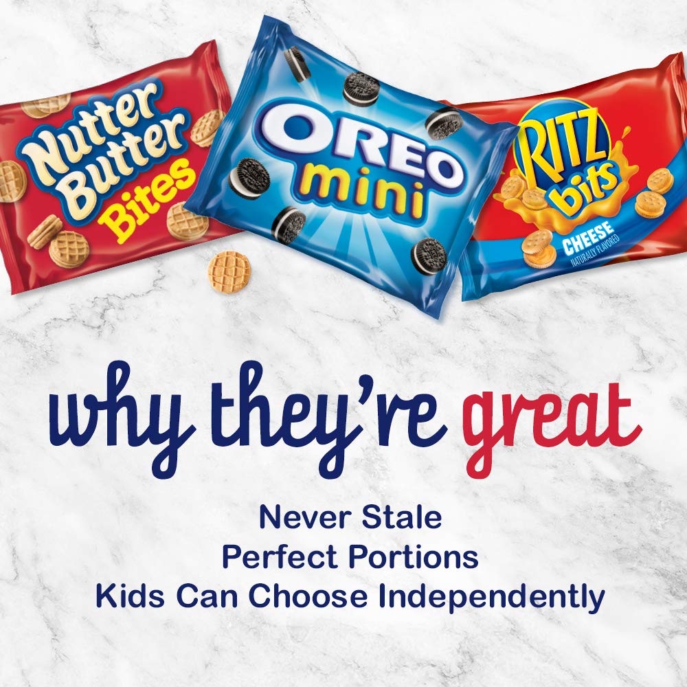 Nabisco Mini Cookies Variety Pack With Oreo Mini, Mini Chips Ahoy! & Nutter Butter Bites, 12