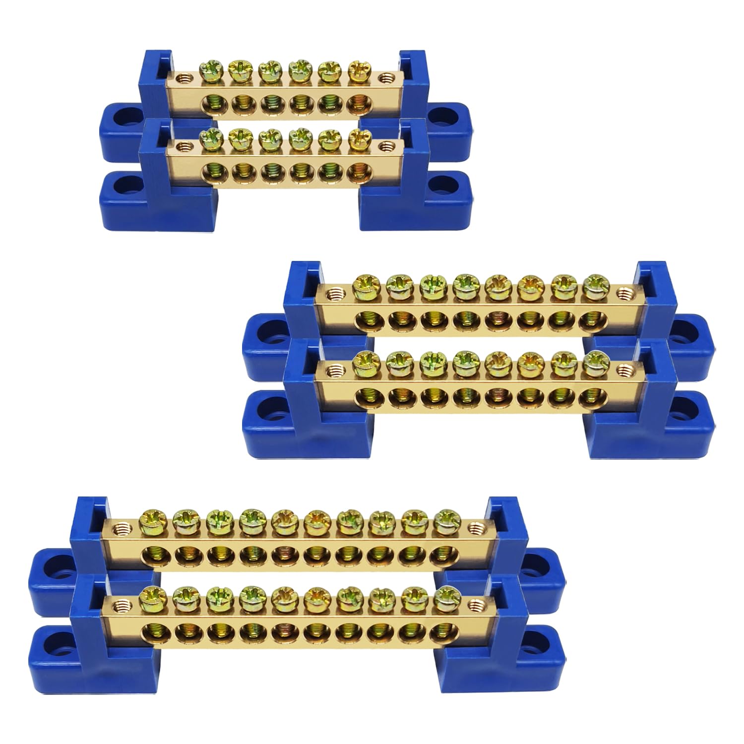 Tugermoola 6PCS Grounding Bus Bar Kit 6/8/10