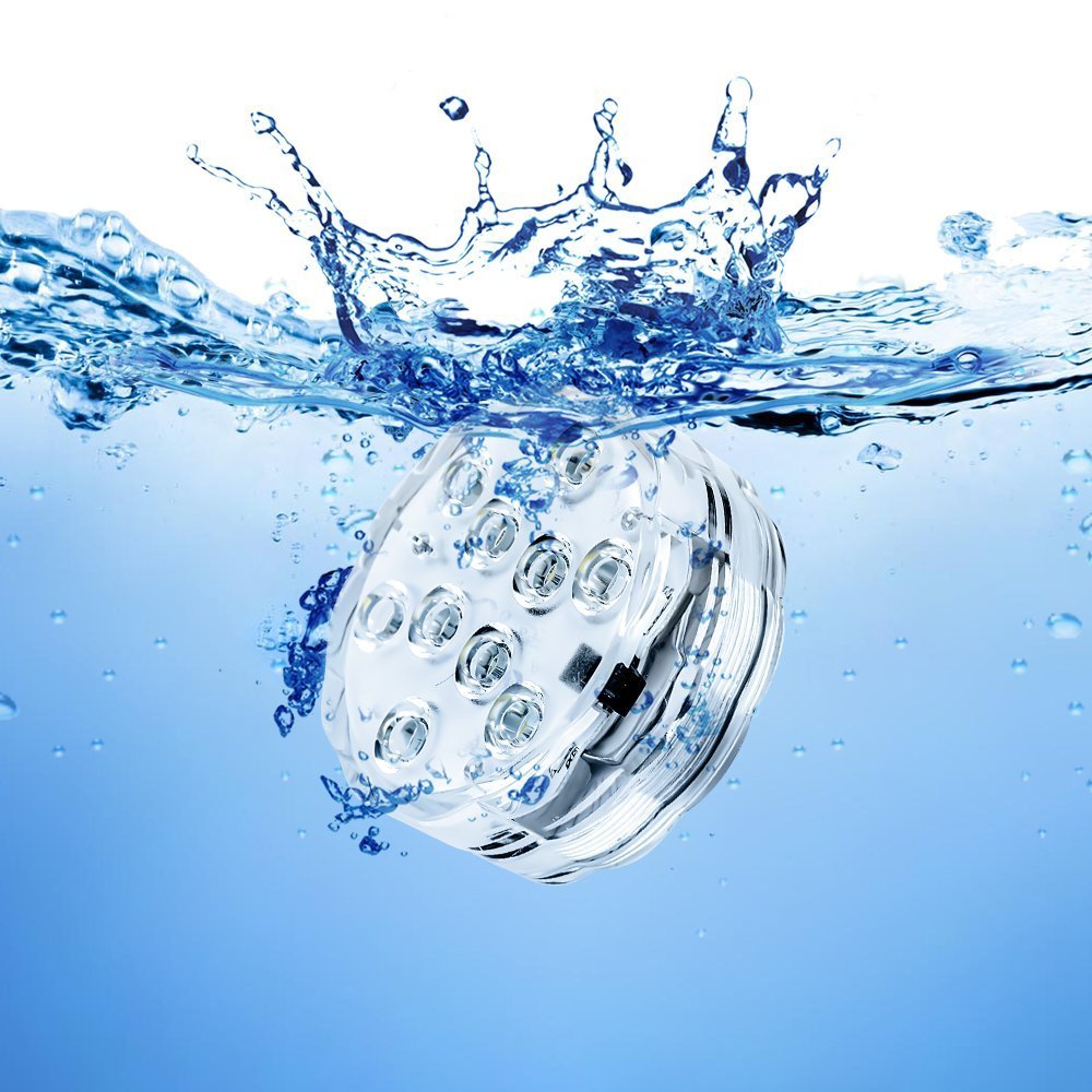 BXROIU Submersible Unterwasser Licht mit Fernbedienung 4er,Multi Farbwechsel Wasserdichte LED Leuchten Teichbeleuchtung für Aquarium, Bar, Badewanne, Blumenvase, Pool, Teich Dekoration