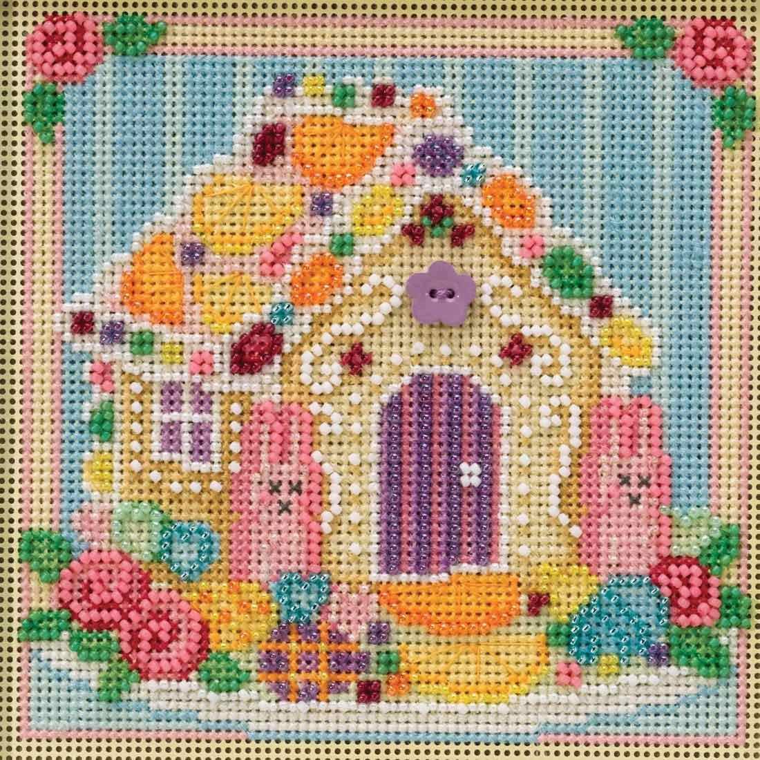Sugar Cookie House Beaded Counted Cross 
