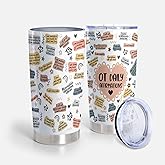 NHABAOVIEC OT Stainless Steel Insulated Tumbler - Gift for Occupational Therapists & Assistants - Appreciation or Graduation Present - OT Gift (Design 3)