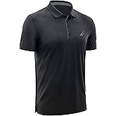 NY Threads Men's Golf Polo Shirt UPF 70+ Regular Fit Moisture Wicking Quick Dry Performance Short Sleeves Polo