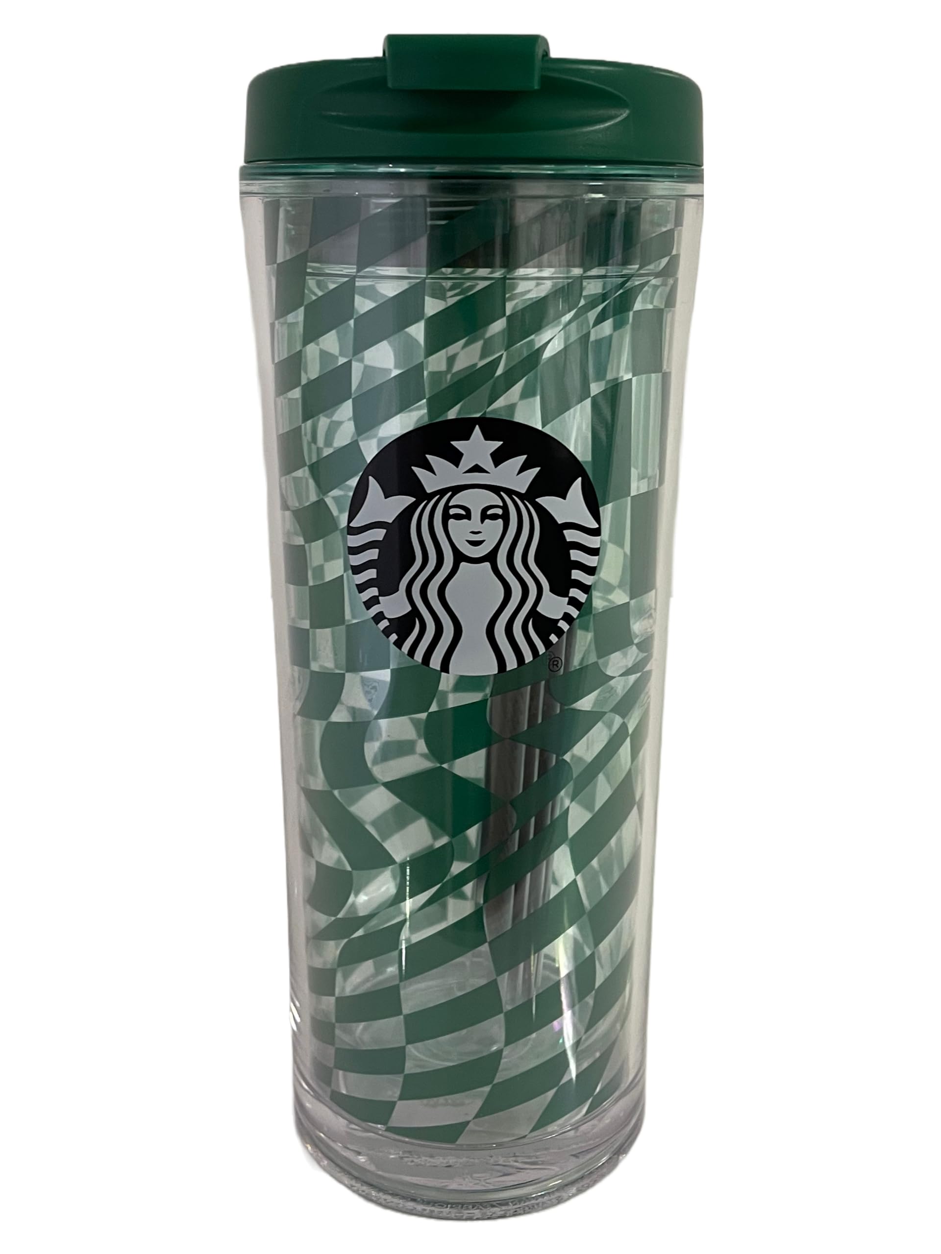 Starbucks Plastic Tumbler Madison Grid Core 16oz Reusable Cup Grande