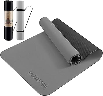 Amazon Mvarrvi ヨガマット トレーニングマット エクササイズマット 軽量 水洗い可能 ヨガ マット ストラップ ストラップ付き 収納ケース付 滑り止め ピラティス マットバッグ マット