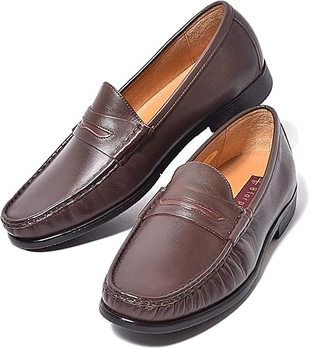 Amazon Co Jp B For Piu ビーフォーピュー Amazon 限定ブランド ペニーローファー ダークブラウン ビジネスシューズ メンズ シューズ バッグ