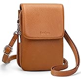 befen Genuine Leather Small Crossbody Bags for Women, Cell Phone Cross body Purse Bag with RFID Blocking Card Slots