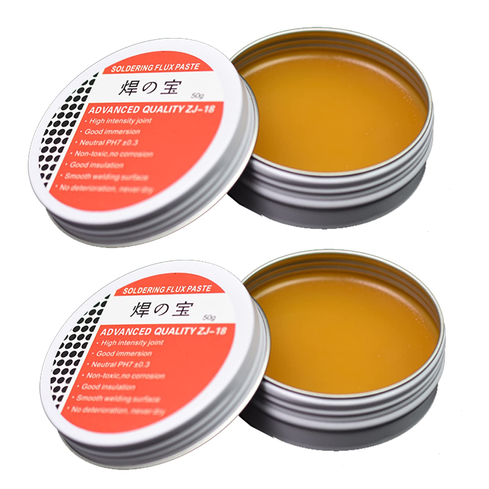 2 pieces 50 g flux paste, solder paste, solder paste, solder paste, solder paste, solder paste, for mechanics, metal, tin, building elements