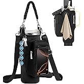 Magnetic Gym Bag for Men Women, Water Bottle Carrier Holder with Strap for Stanley, Small Bag Accessories pouch with N52