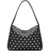 ONE2MAY Shoulder Bag Studded Purse for Women Y2K Purse Black Studded Bag Designer Handbag
