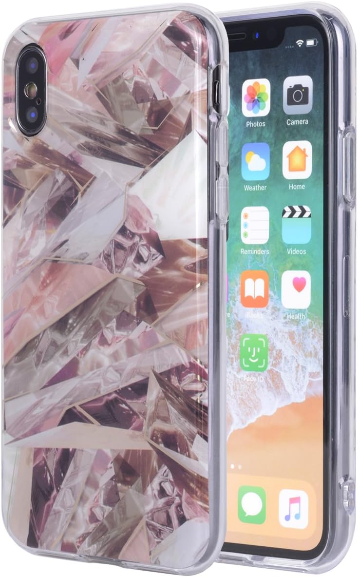 BSLVWG Compatible with iphone XS Max Case Ultra-Thin Marble Stone Pattern Hybrid Hard Back Soft TPU Raised Edge Slim Protective Case Shock Proof Case Cover for iphone XS Max 6.5 inches(Camouflage)