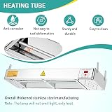 YJINGRUI 650W Food Warming Heat Lamp Adjustable 30-100℃ Digital Display view 4
