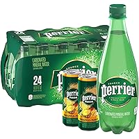Perrier Carbonated Mineral Water, 16.9 Fl. Oz. (24 count) Plastic Bottles With 2 Cans of Pineapple & Mango Fusions…