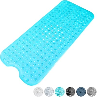 KEPLIN Premium Non-Slip Bath Mat 200 Suction Cups 40x100cm Blue