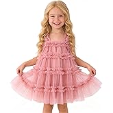AGQT Baby Girls Tutu Dress Sleeveless Toddler Infant Tulle Tutu Layered Lace Mini Dresses Size 9M-5T