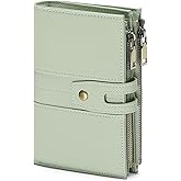 GAEKEAO Small Wallets for Women RFID Blocking Leather Trifold Clutch Wallet Credit Card Holder Wallet Card Case Purse with ID Window