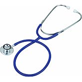 Veridian Healthcare Prism Series Dual-Head Stethoscope, Navy Blue | Lightweight Aluminum Chestpiece, Soft &amp; Spare Eartips, Latex-Free, 22&rdquo; Tubing